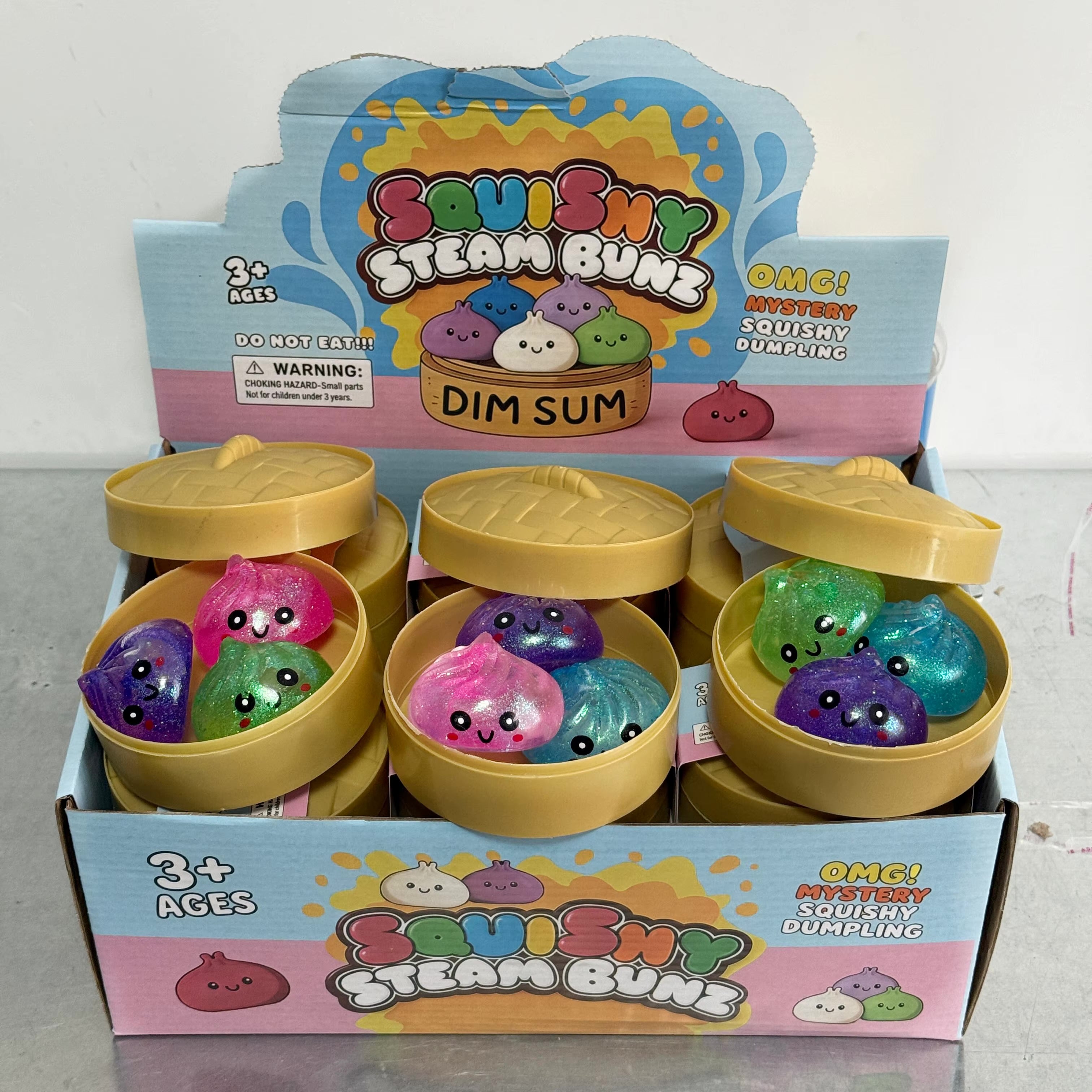 3pc Mini Steam Bun Squishy